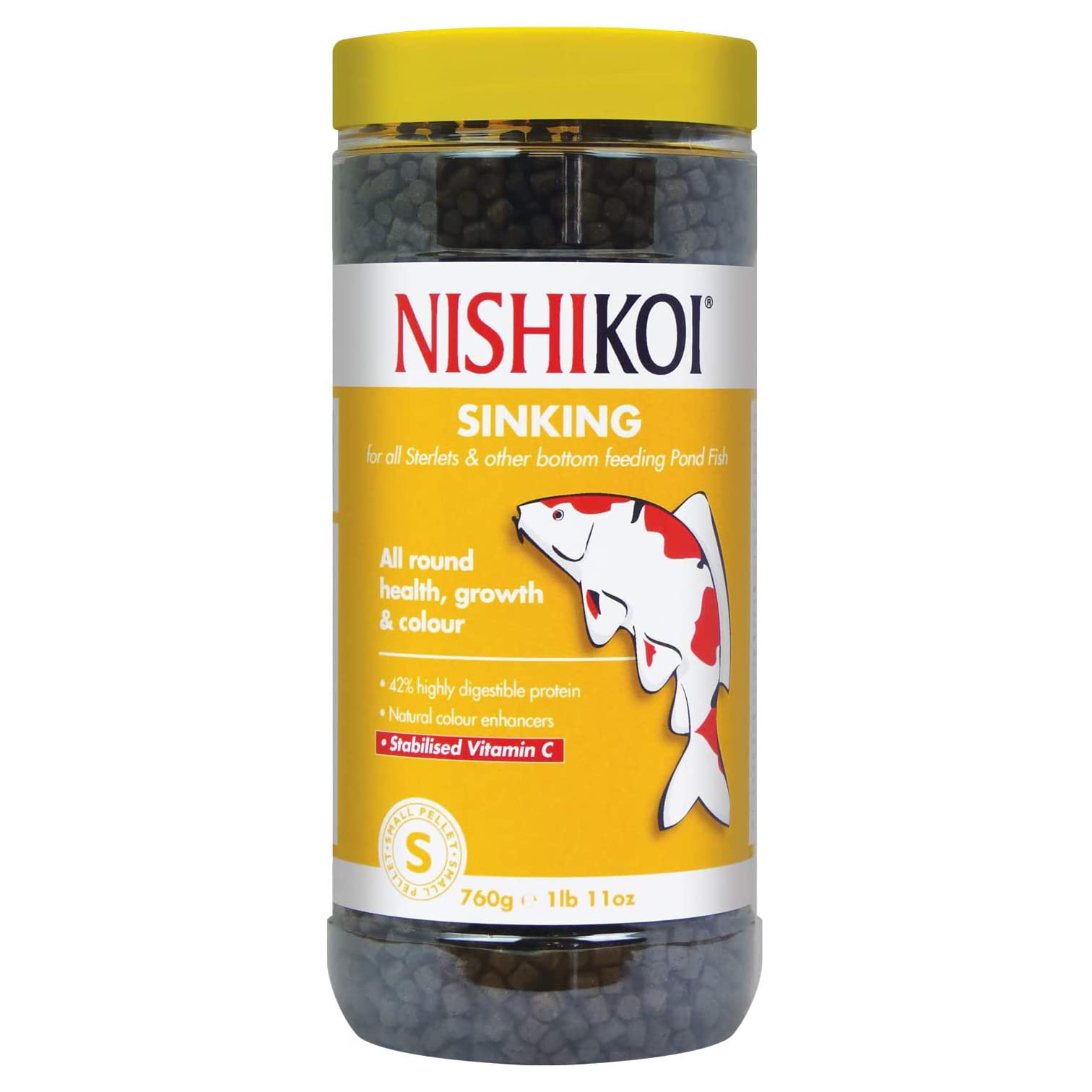Nishikoi. Sinking Pellets Small Size 760g Jar (760g Jar)