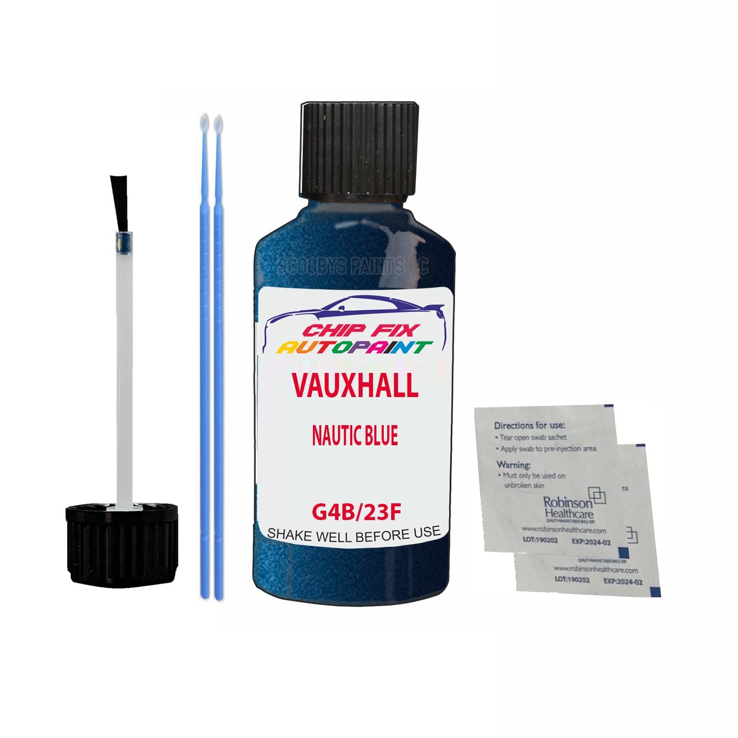 Scoobys Paints Back In The Mix Nautic Blue Touch Up Paint For Opel/Vauxhall Corsa G4b 2020-2021 30Ml Bottle Brush Scratch Stone Chip Repair Pen