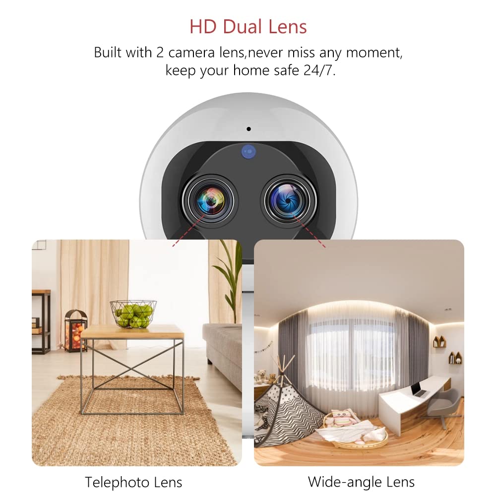 Caméra Hd-ip Wifi Infrarouge Ptz Double Objectif 2.0 M Full Hd Ap Ad118 2mp