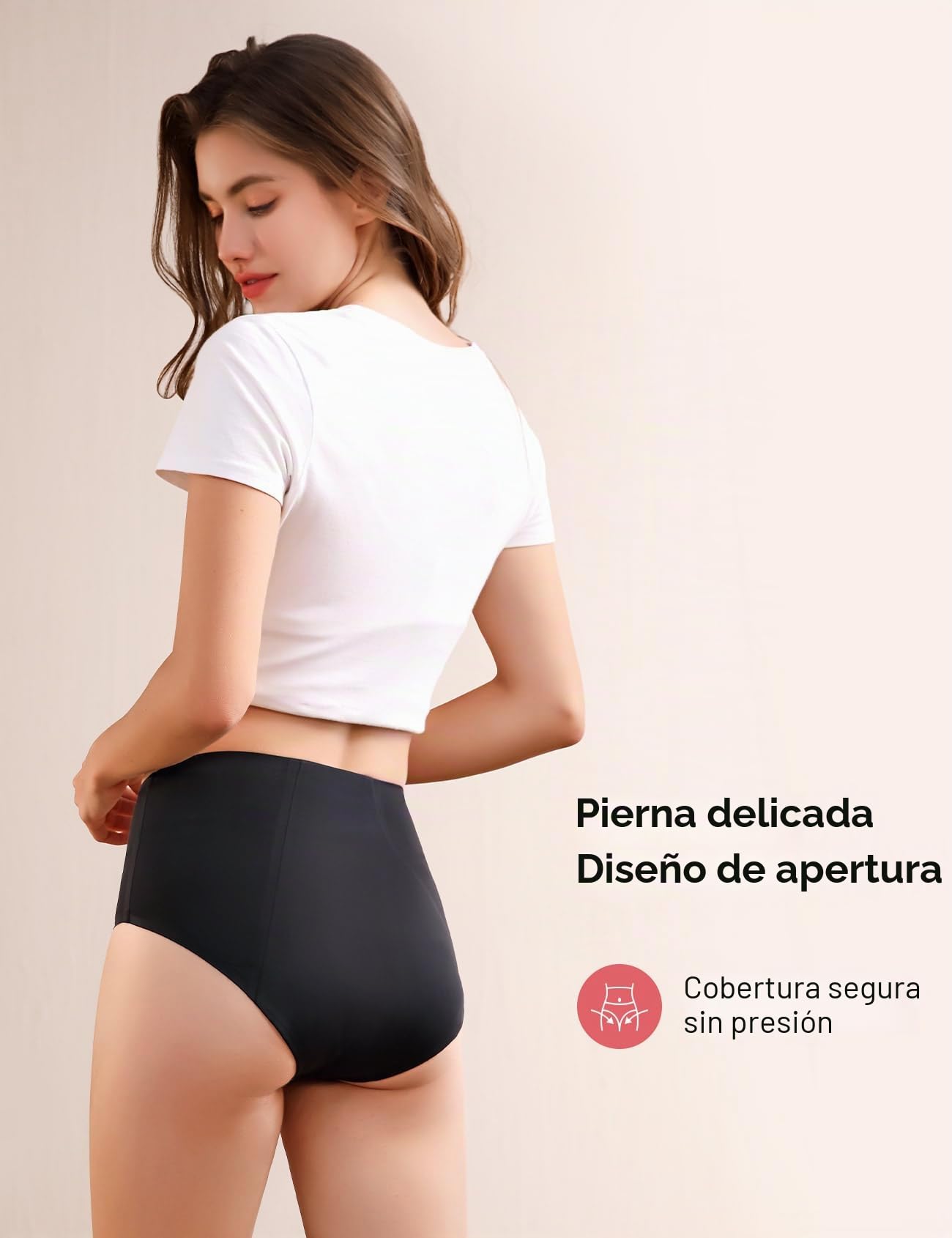 Carer Lote de 2 Bragas para Incontinencia Femenina de Alta Absorción Ropa Interior para la Menstruación con Protección Día y Noche Calzones Menstruales Protectores 50 ml a 100 ml Talla M