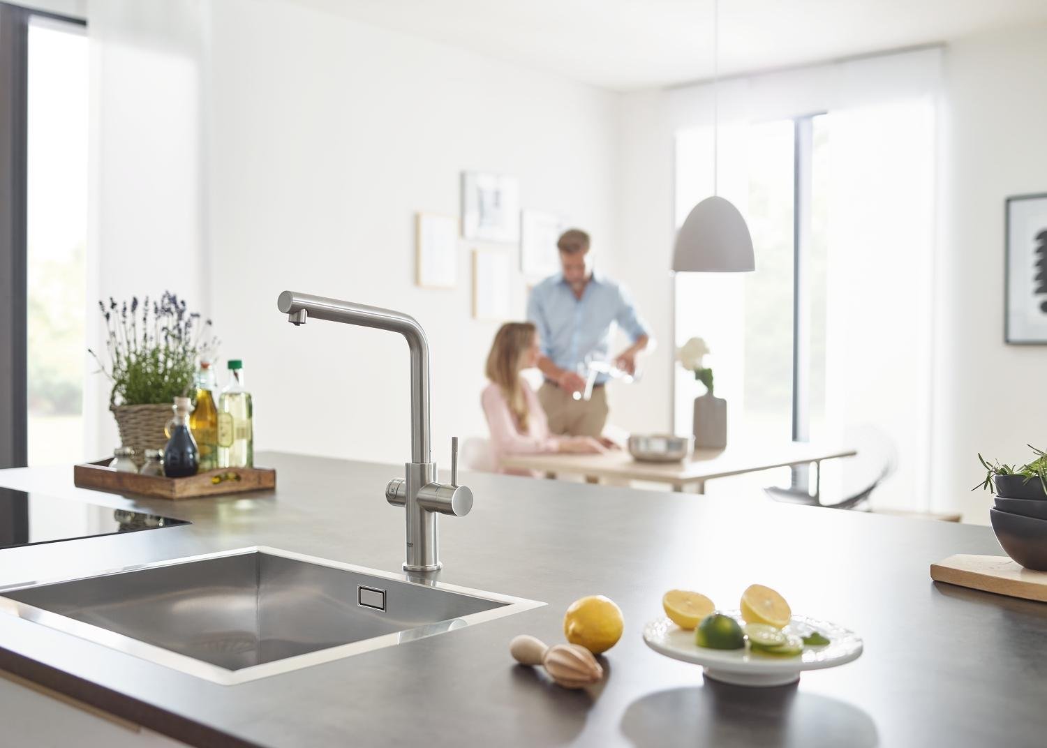 Grohe Blue Home Duo - 2-in-1 Trinkwassersystem und Küchenarmatur (gekühlt, gefiltert, mit Kohlensäure, L-Auslauf) 31454DC0