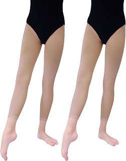 Phoeswan Ballet Tights for Girls/Women, Convertible/Footless Dance Tights for Ballet, Gymnastics, School, 2 or 3 Pairs/Pack