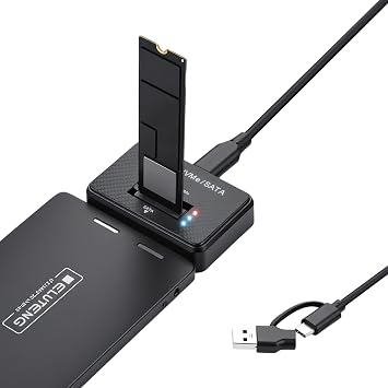 ELUTENG NVMe SATA to USB SSD Enclosure 3 in 1 M.2 NVMe/NGFF & 2.5" SATA HDD
