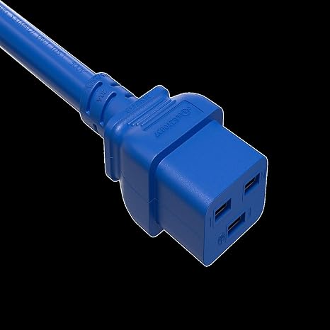 SANOXY 10ft 12 AWG 20A 250V Heavy Duty Power Cord (IEC320 C20 to IEC320 C19), Blue