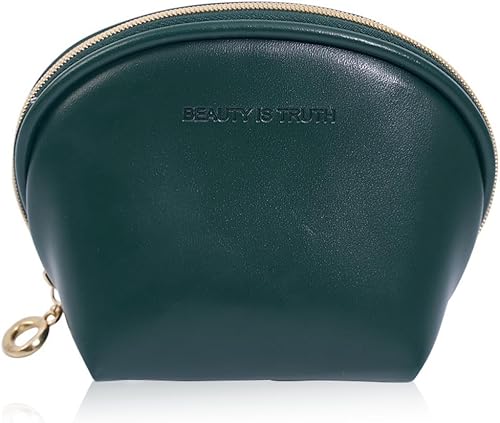 kamumanni Mini bolsa de lápiz labial, bolsa portátil para monedero, mini bolsa de maquillaje con compartimentos, Verde Oscuro