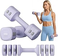 RUNWE 4-in-1 Adjustable Dumbbell Kettlebell Set for Women - Lightweight 2.2-5.5lb Quick-Change Weights for Home Gym & Travel