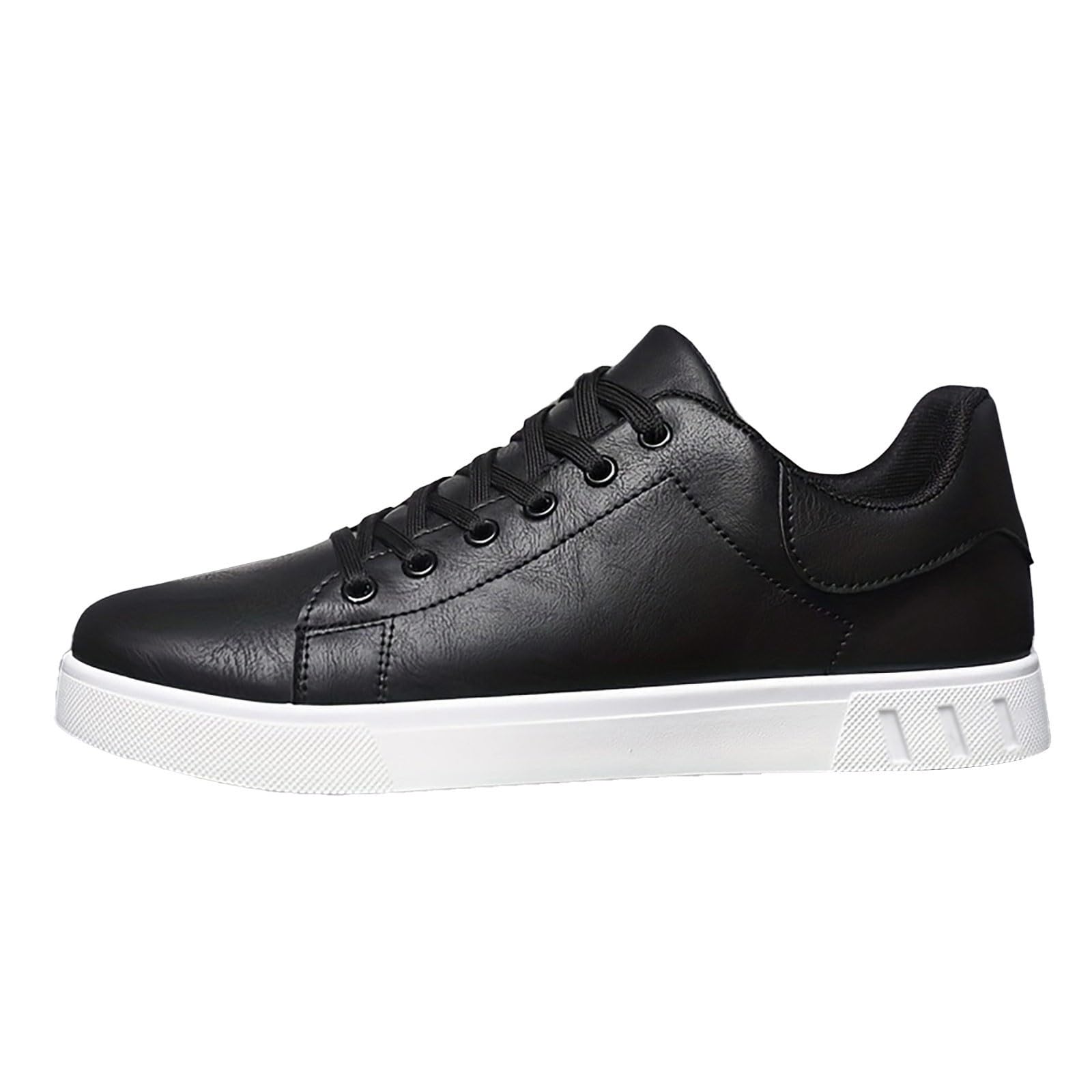 Scarpe Uomo Estive con Lacci Pelle Scarpe Uomo Sneaker da Ginnastica - Allacciare Sneaker Ecopelle Sneakers da Guida Piatto Stringata Punta Rotonda Mocassino Uso Quotidiano per Tutte Le Stagioni