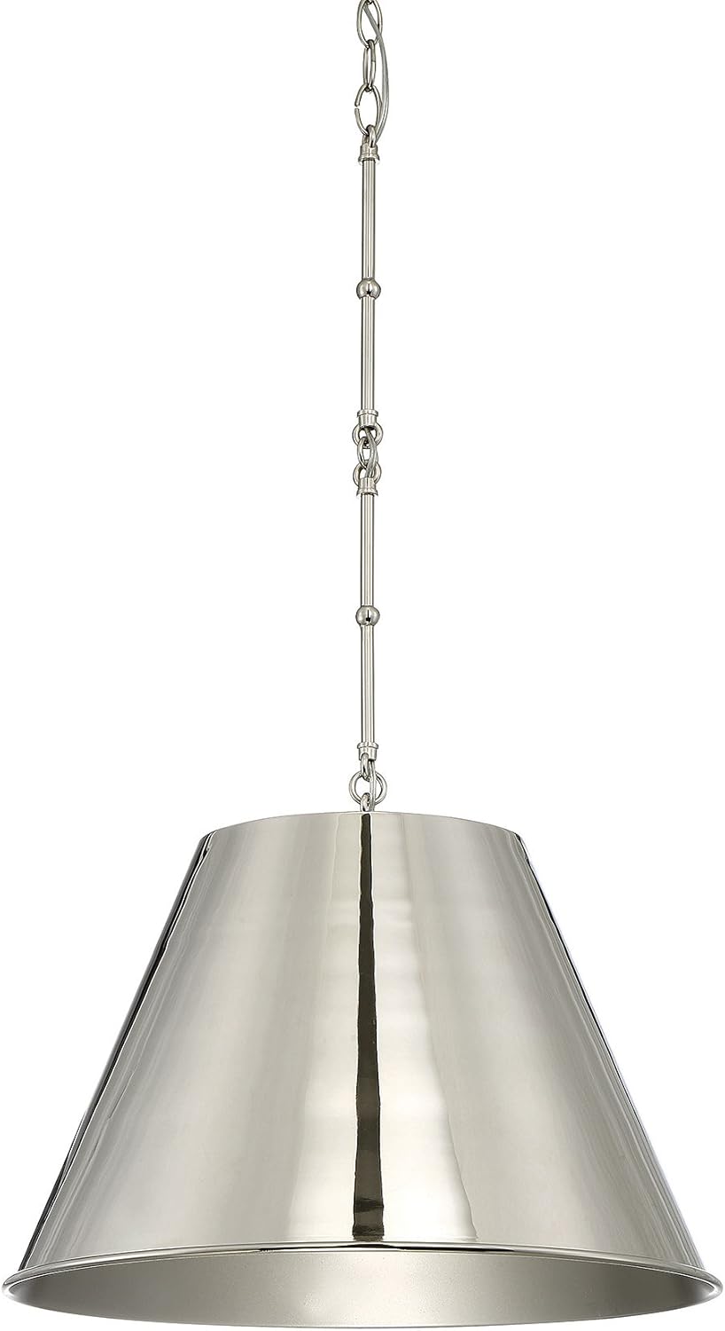 Savoy House 7-232-1-89 Alden Traditional Metal Bell Pendant, 1-Light 60 Watt, 9" H x 12" W, Matte Black