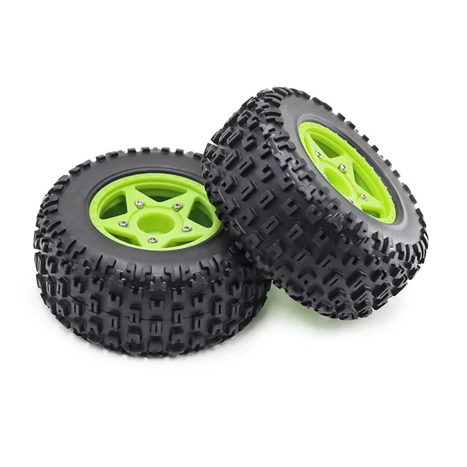 Auto RC Accessori per Traxxas per Slash per ARRMA per SENTON 1/8 1/10 RC Auto 4 Pezzi 110mm Pneumatico per Camion A Breve Corso con 12mm 14mm 17mm Ruota Esagonale(Red)