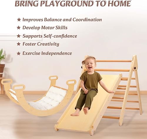 Miniatura 7 de ZHUSI Juguetes de escalada de madera Pikler Arch