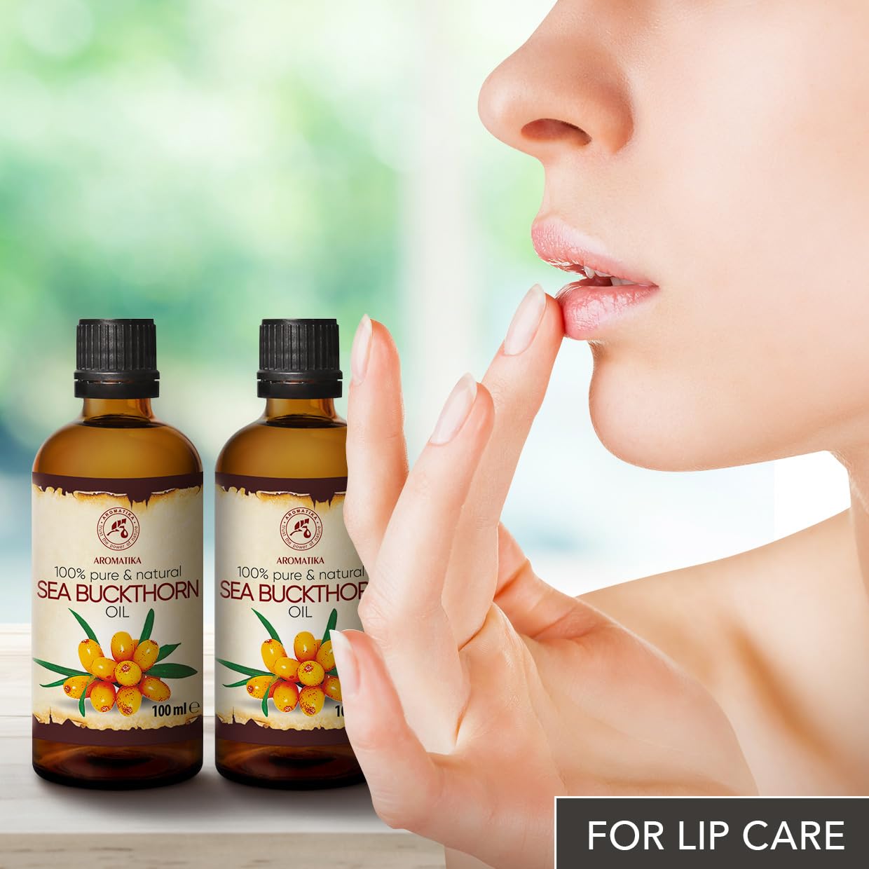Sea Buckthorn Oil (2pack of 2 x 3.4oz) 6.8oz - Cold Pressed - Pure & Natural - Hippophae Rhamnoides - Carrier Oil for Essential Oils - Nails - Hair - Face & Body Care