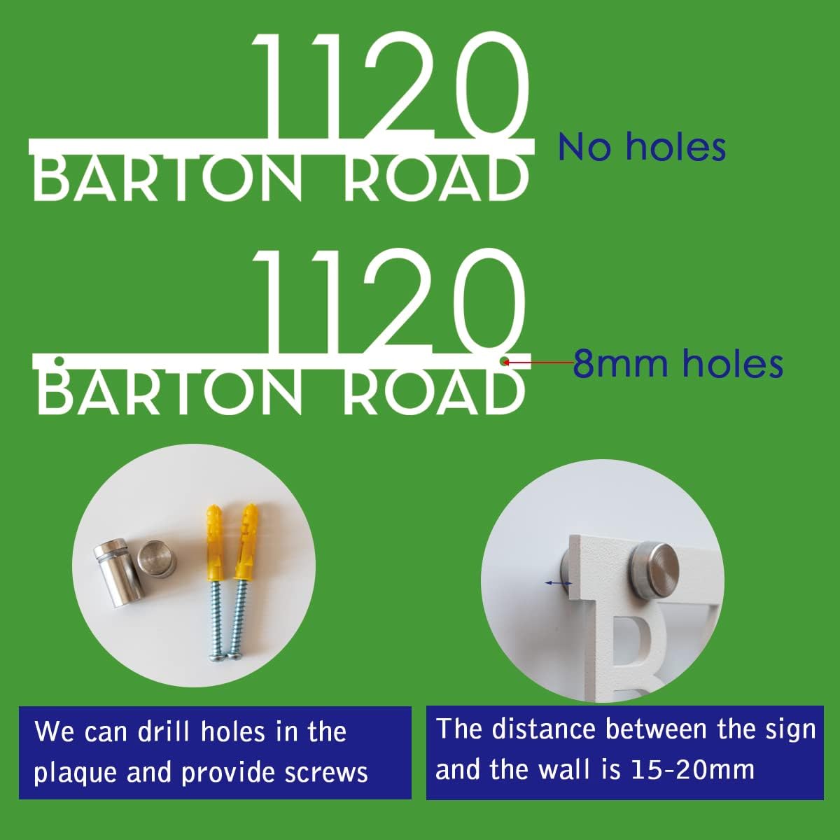 304 Stainless Steel Custom House Numbers for Outside, Matte White Modern House Numbers,Address Sign Plaque