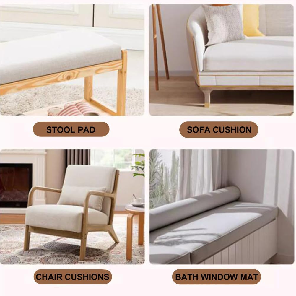 ブルー,50x50x5cm,リネンロングウェッジソファマットベイウィンドウパッドベッド隙間フィラーピローサポートクッション高密度フォ