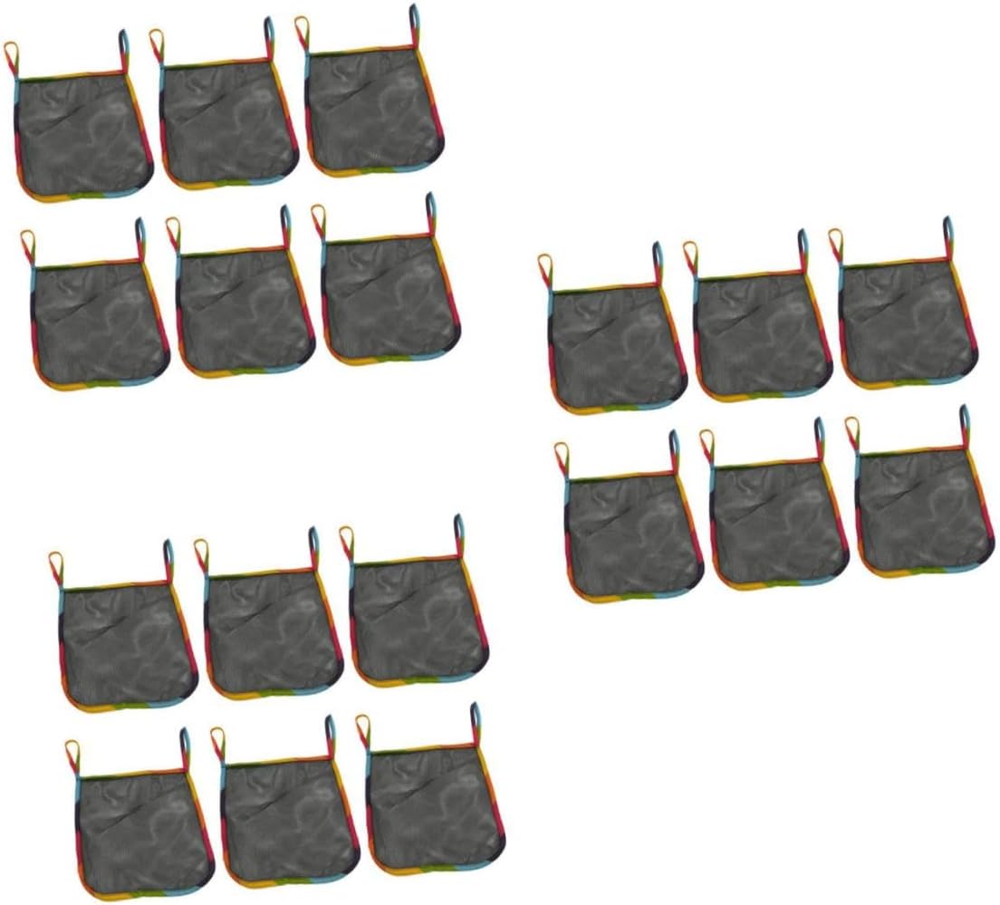 LIOOBO 3sets 6pcs Stroller Organizer Bag Hanging Storage for Diapers Capacity Mesh Design for Efficient Organization Compatible with Strollers Rainbow Trim 6pcs*3