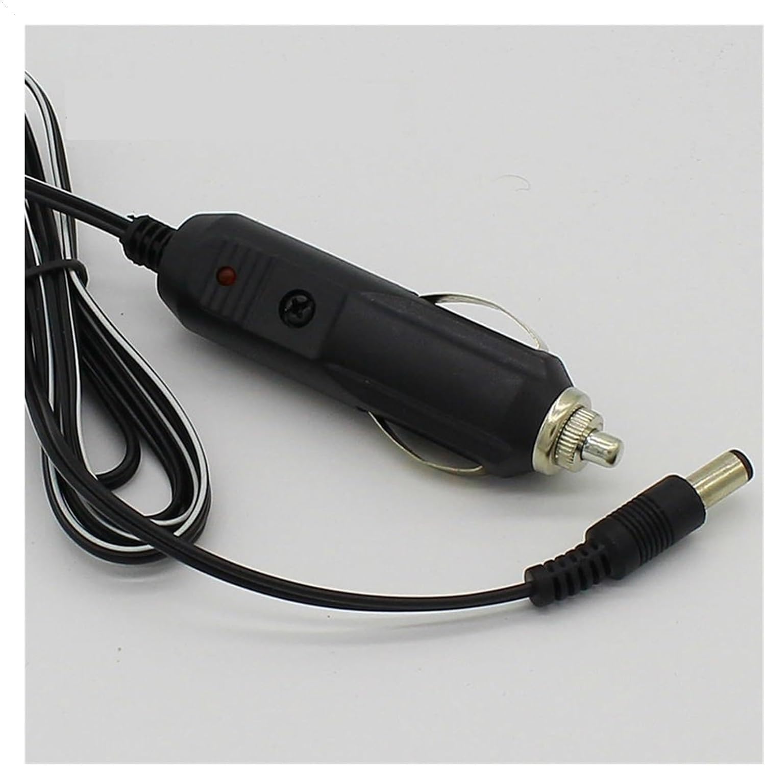 Car Cigarette Lighter 5.5 * 2.1mm Cigar Power Connector Fused With Light With 1.5m Wire Cable End Caps