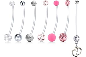 14G Flexible Belly Rings for Pregnant Women