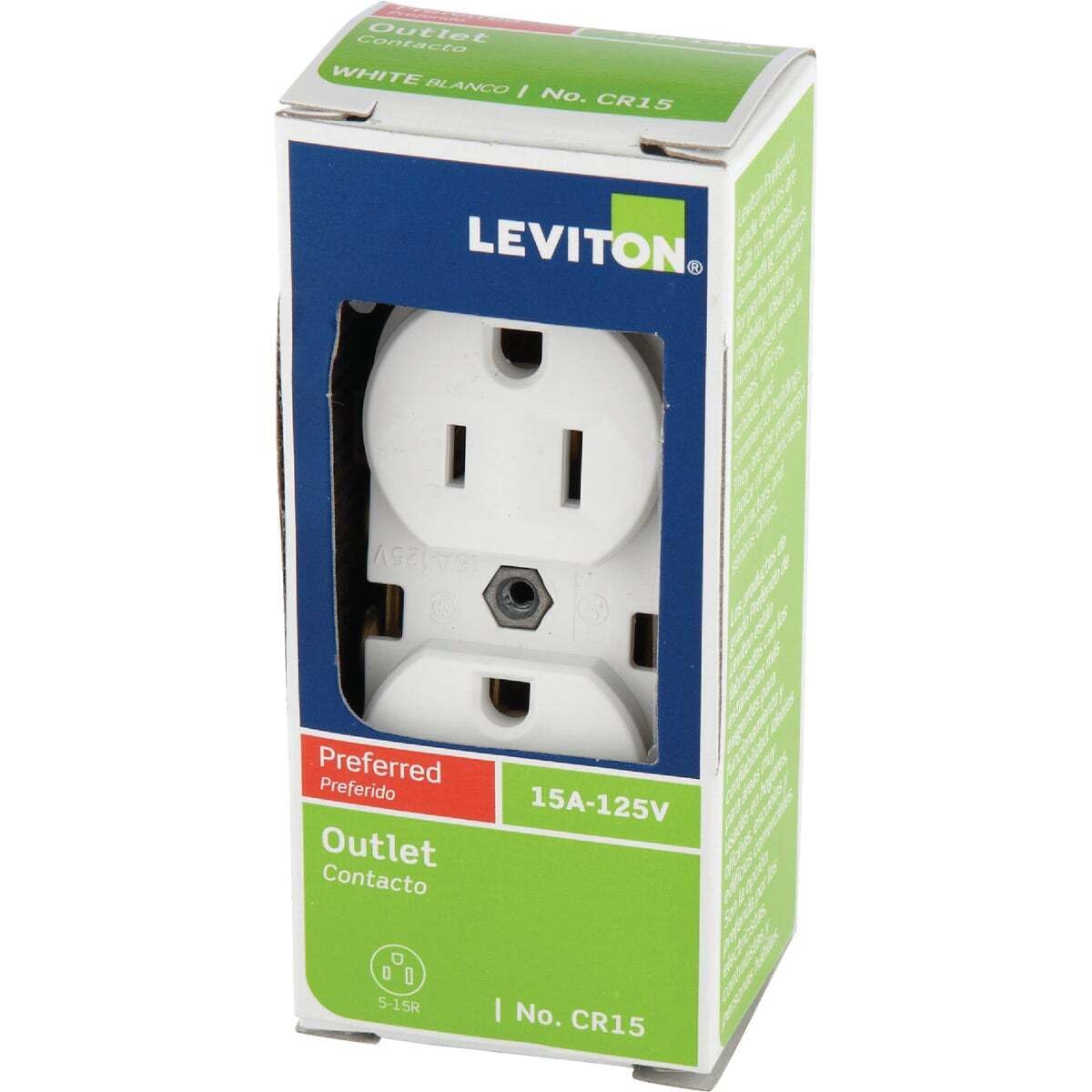 50)-Leviton 15A 125V Connettore Cavo Elettrico 3 Fili 2 Poli Uso - Foto 7