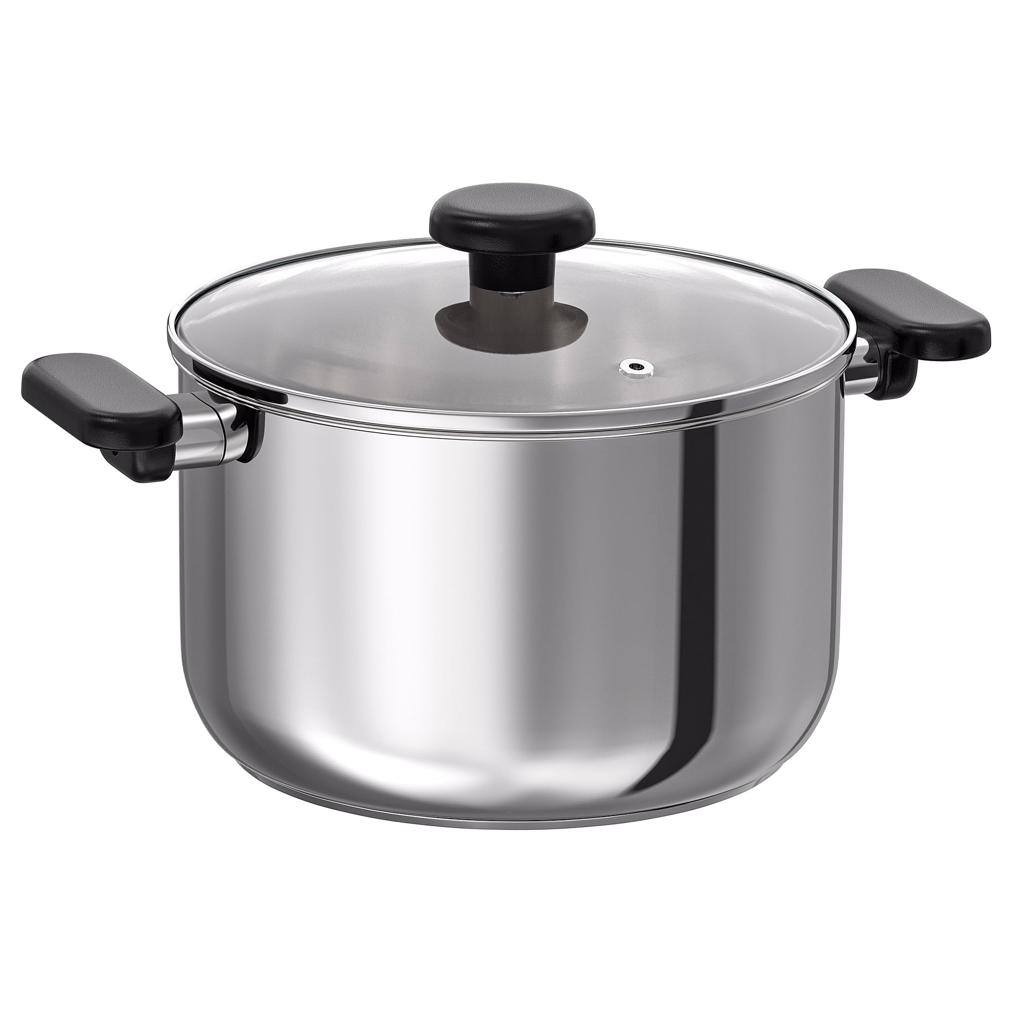 Faitout 5 l avec couvercle en verre et inox MIDDAGSMAT