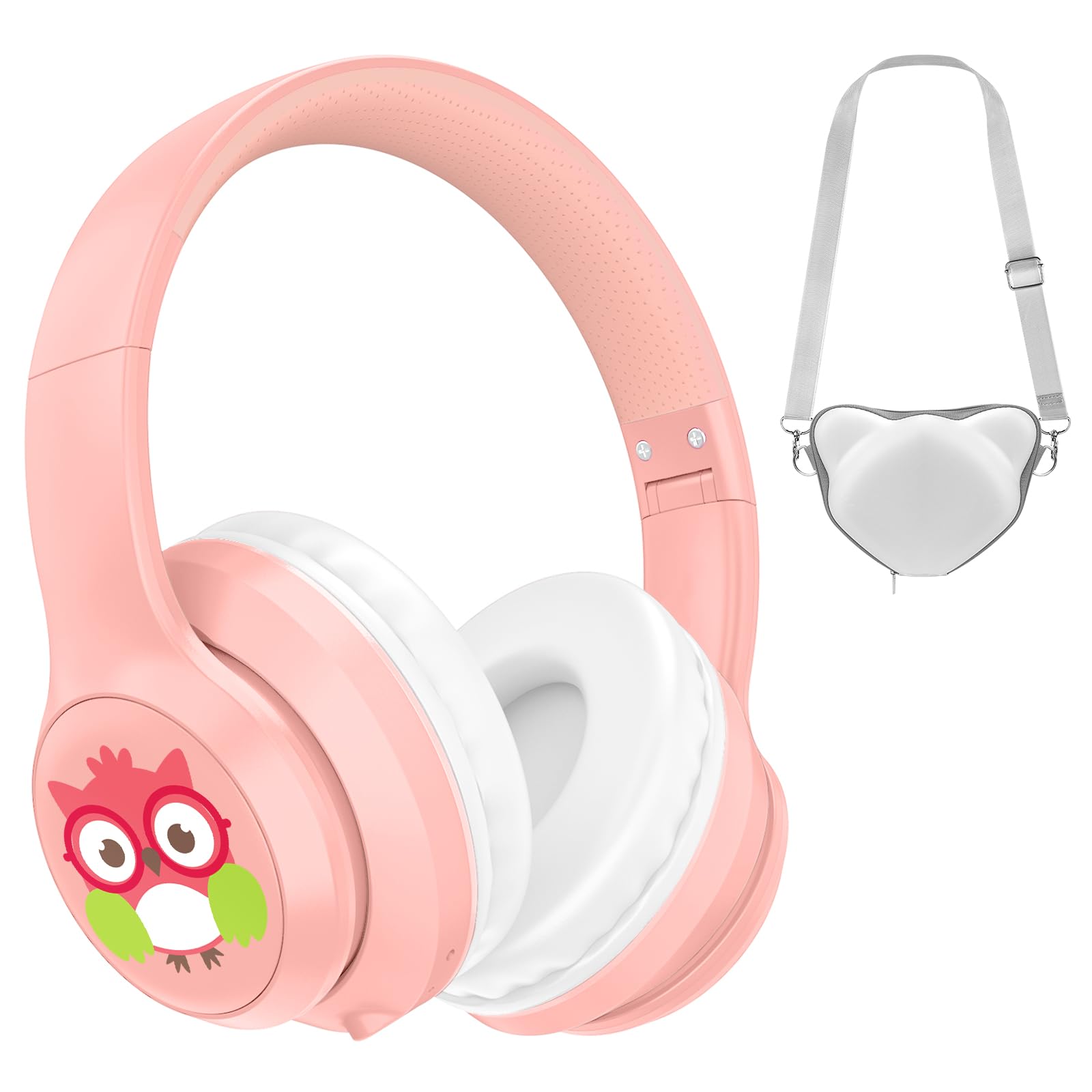 Bluetooth Kopfhörer Kinder, Kabellose Kinderkopfhörer Bluetooth 5.4 Over-Ear mit 85dB Lautstärkeregelung und kabel, Ultra-Licht Faltbar Einstellbar Kopfhörer für Schule, Reisen (Rosa-S31ANC)