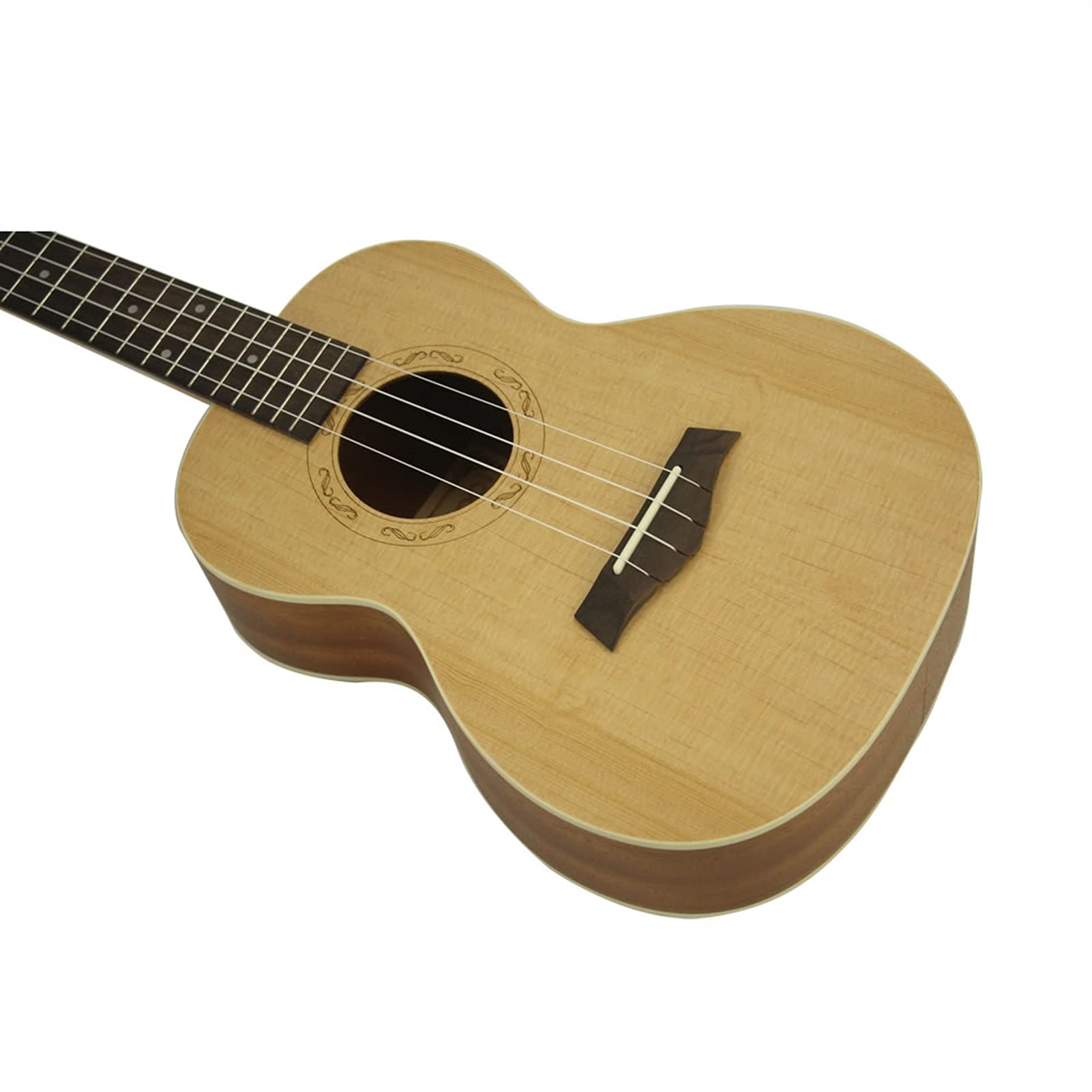 Ukulele koncertowe Początkujący Ukulele 26- calowy TENOR UKELELE Rosewood Fingerboard Świerkowy Panel Sapele Backplate 4 Strings Hawaii Mini Guitar Ukulele (Color : Only Uke)