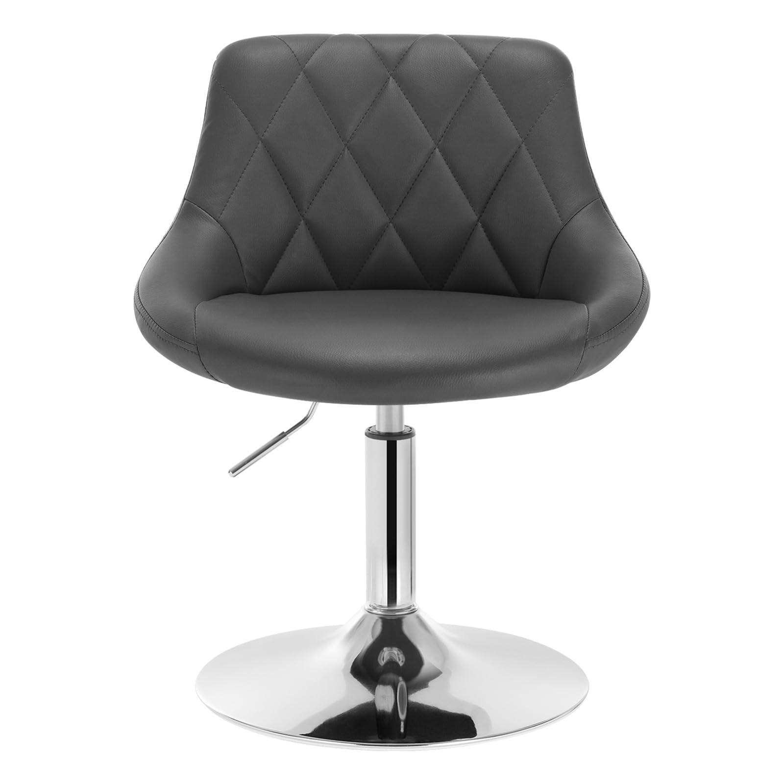 WOLTU Zestaw 2 obrotowych taboretów barowych z regulacją wysokości 42-58 cm, aksamitny stołek bistro z metalową strukturą, szary, BH241gr-2