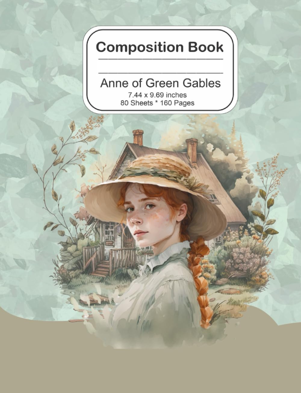 Composition Notebook: Anne of Green Gables 7.44 x 9.69 - 160 Lined Pages / 80 Sheets: Notebook Journal for Girls