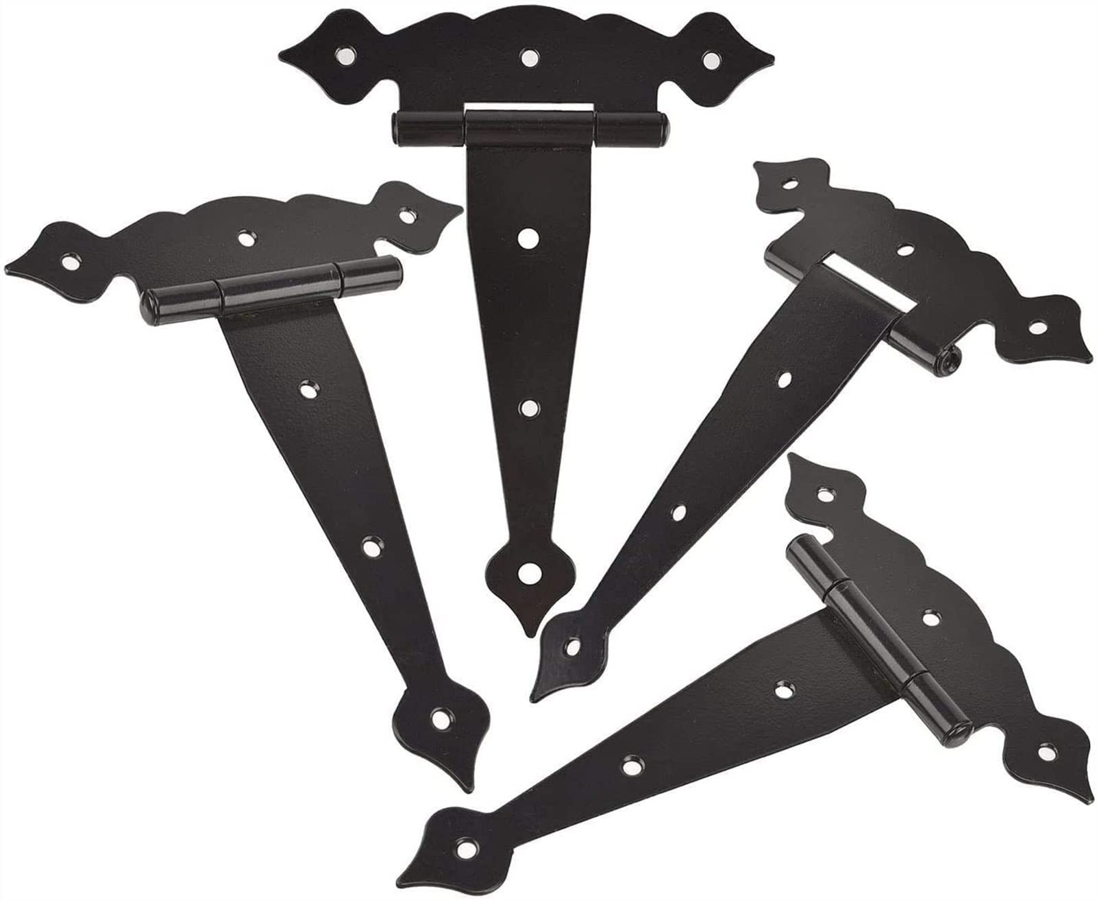 Charnière en forme de T pour porte de grange en bois au style rustique noir