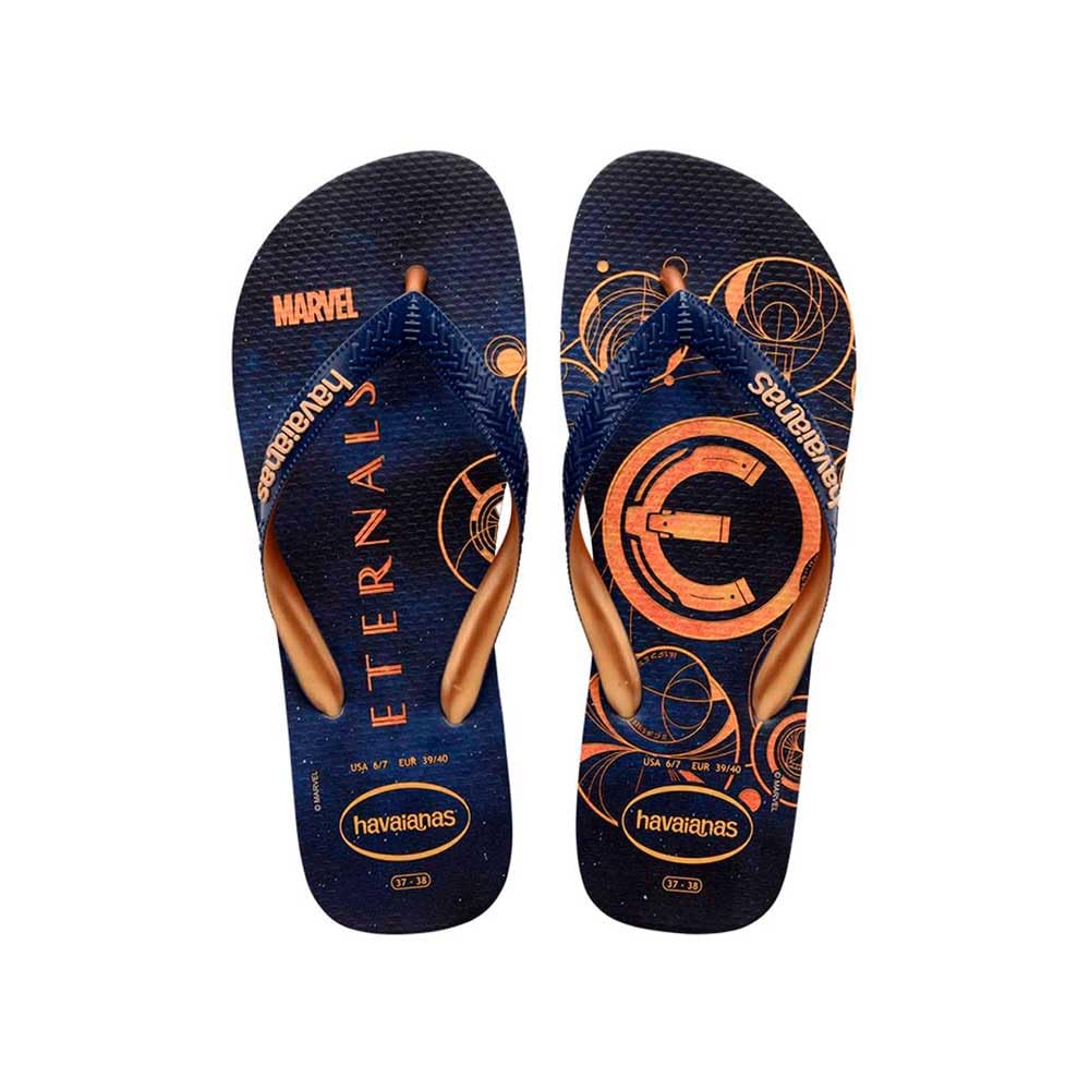 Havaianas Top Marvel Men FlipFlop Marine/Marine/Golden 5.5/6 UK