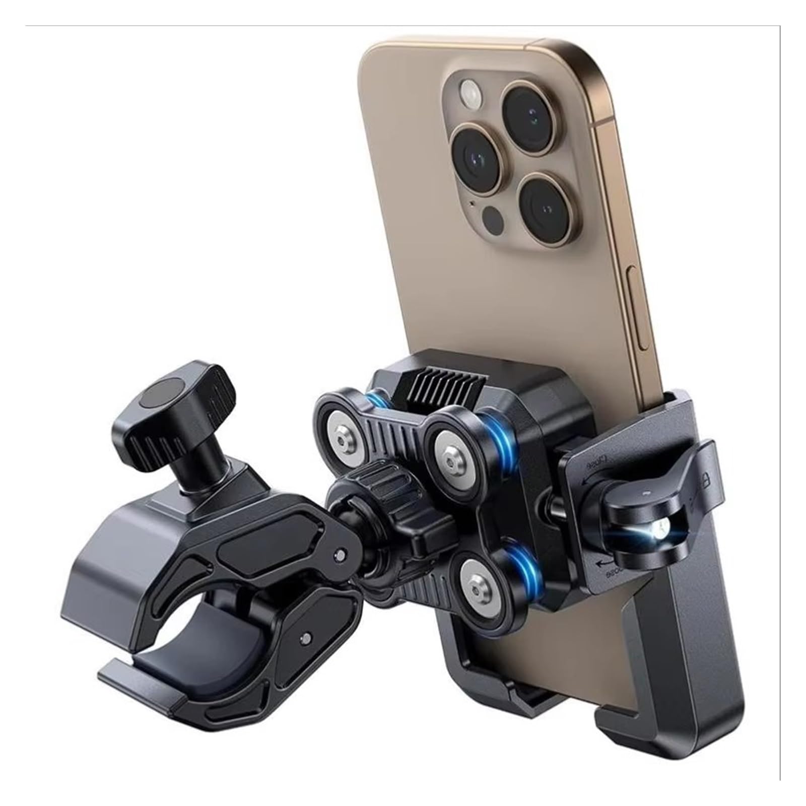 Moto Navigation Support Support Téléphone pour Moto Double Amortisseur Vibrations Vélo Universel pour Téléphones 4.7 À Pouces Moto GPS Support Téléphone