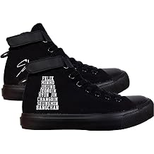 Skz Merch Shoes Sneakers Felix Lee Know ChangBin Han I.N Felix HyunJin Seungmin Hiphop High-Top Canvas Shoes