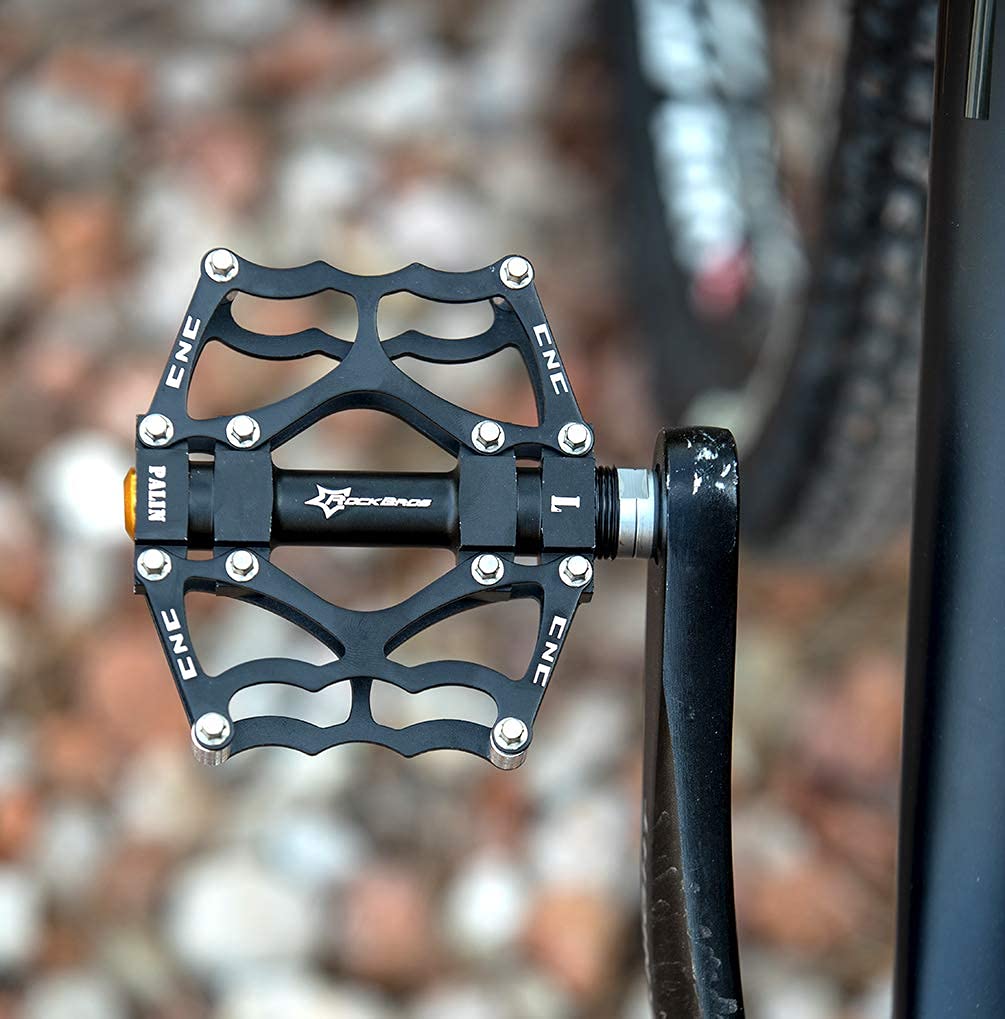 ROCKBROS Pedales Bicicleta, Pedales de Aluminio Antideslizantes Ligeros para Ciclismo MTB Bicicleta Carretera, 9/16 Pulgadas