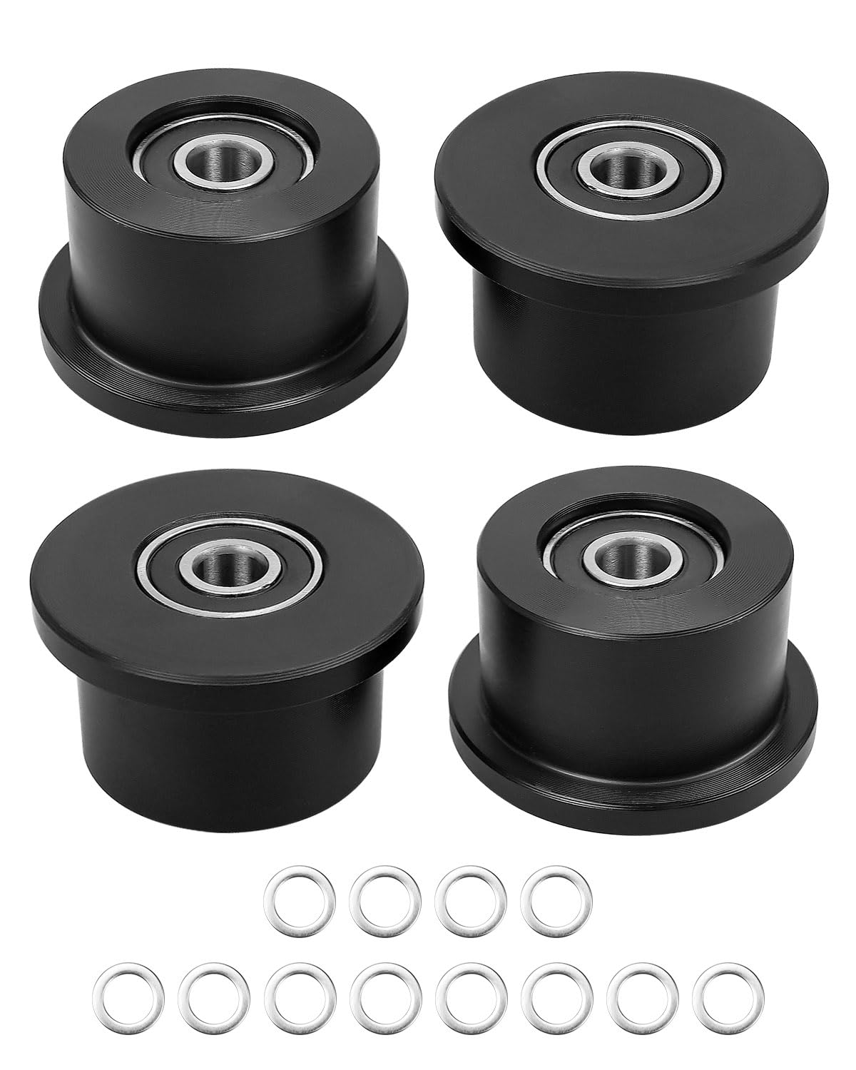 Upgrade Machined Wheels Rollers Fit for Total Gym 1000 Achiever Force Gold Max Platinum Platinum Plus Pro Supra Supreme Ultima Ultra XLI, Rollers Replacement Set 4 Pack