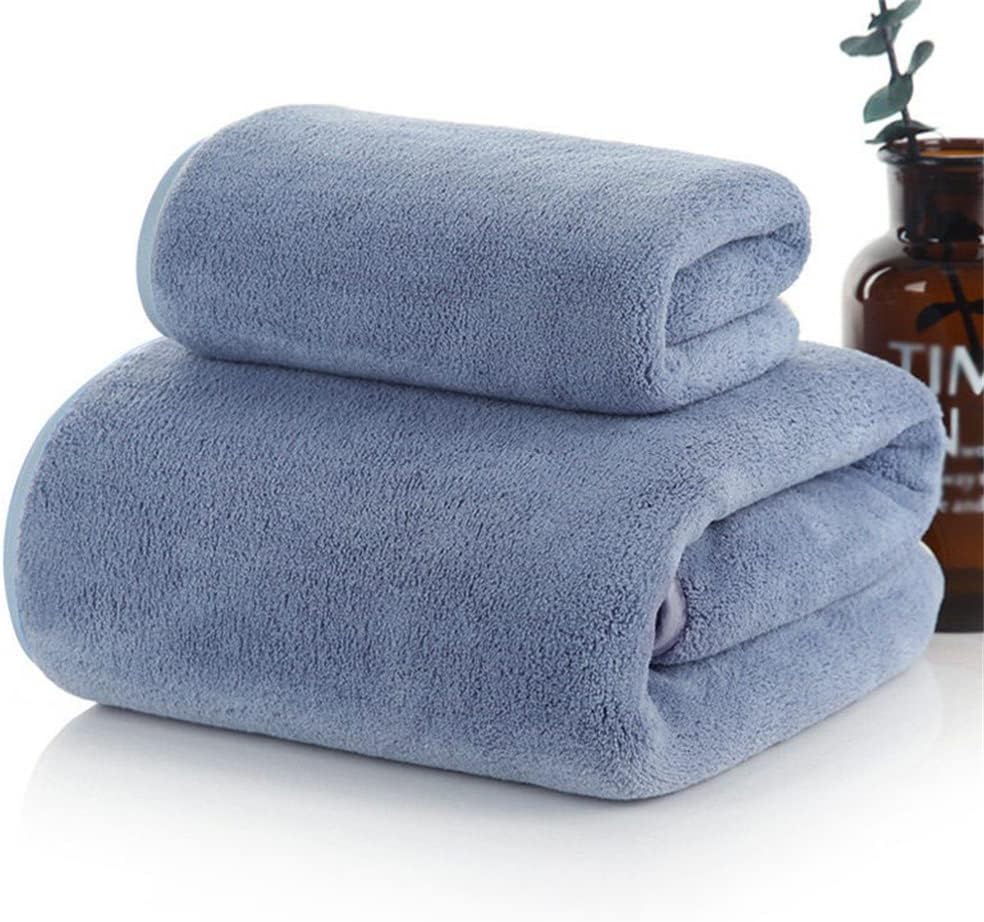 Large Bath Towel Household Cotton Water Quickly Dry is not Easy to Drop Hair Two Sets can wear a Towel(B 2PS)