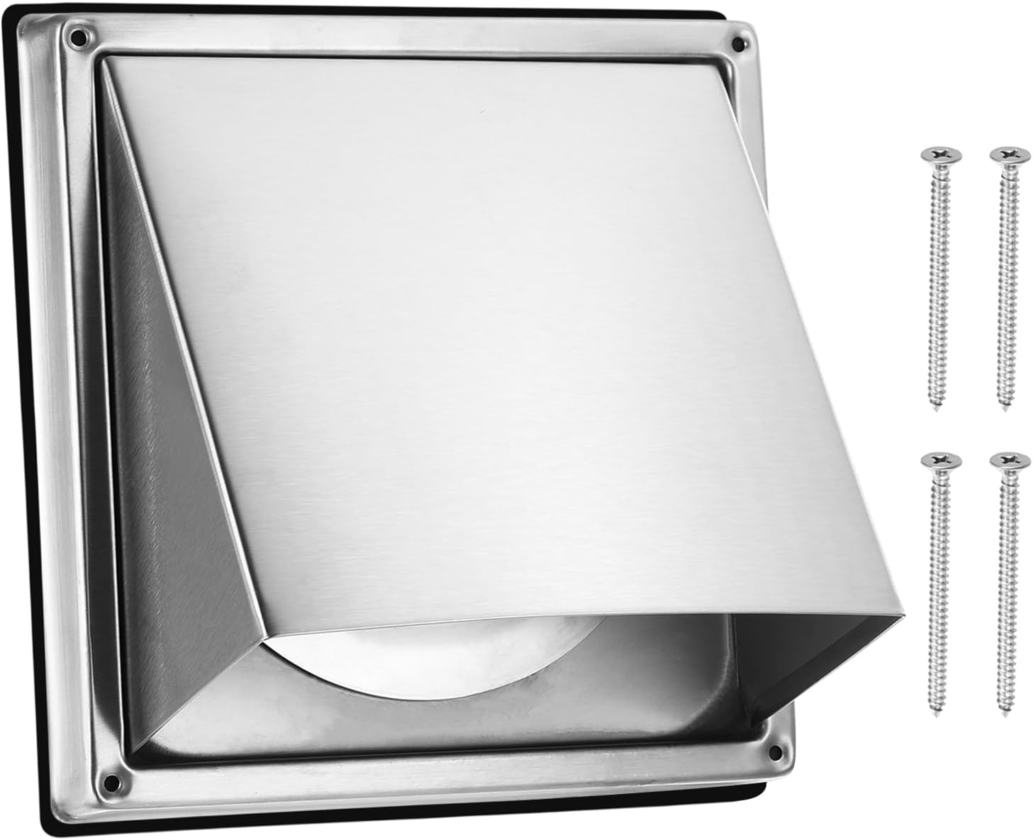 PATIKIL Dryer Vent Cover, 5 Inch, 304 Stainless Steel External Extractor Wall Vent Exhaust Hood, with Non Return Flap, for Kitchen Bathroom House Outdoor