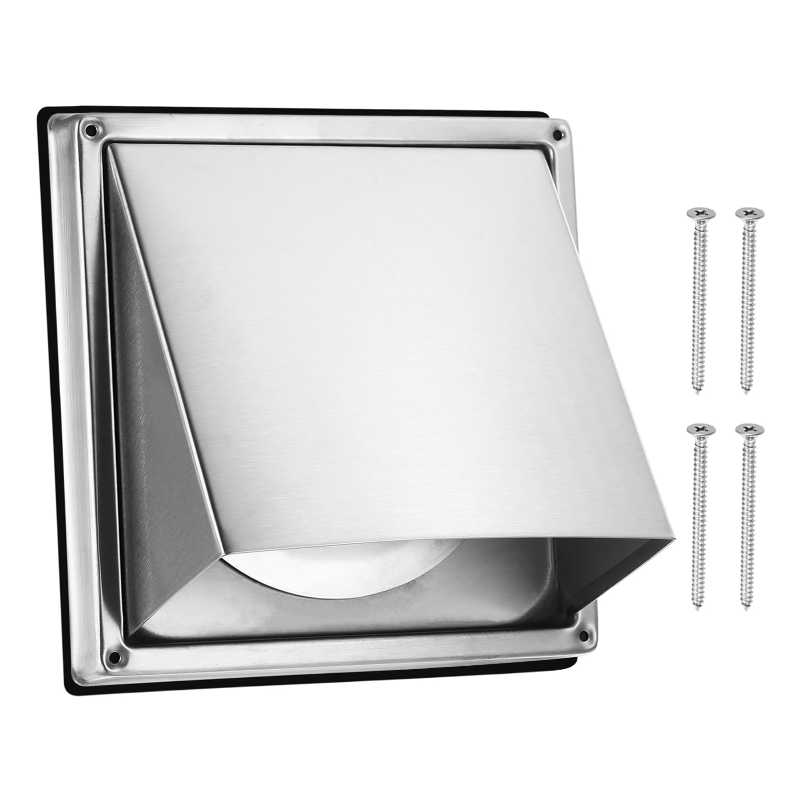 PATIKIL Dryer Vent Cover, 5 Inch, 304 Stainless Steel External Extractor Wall Vent Exhaust Hood, with Non Return Flap