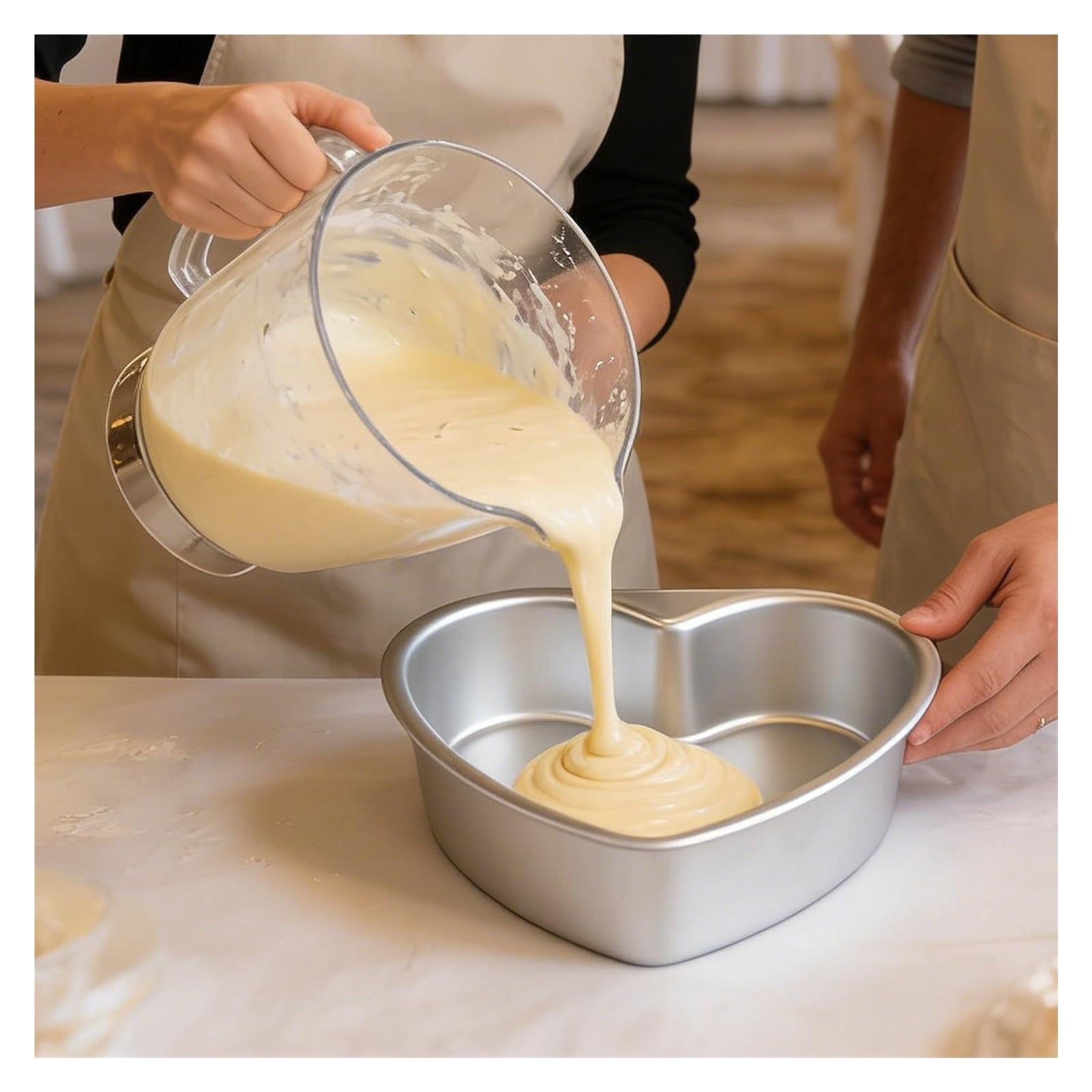 Outils de cuisine en forme cœur, 3 pièces, moule à pâtisserie pour Créer des Gâteaux