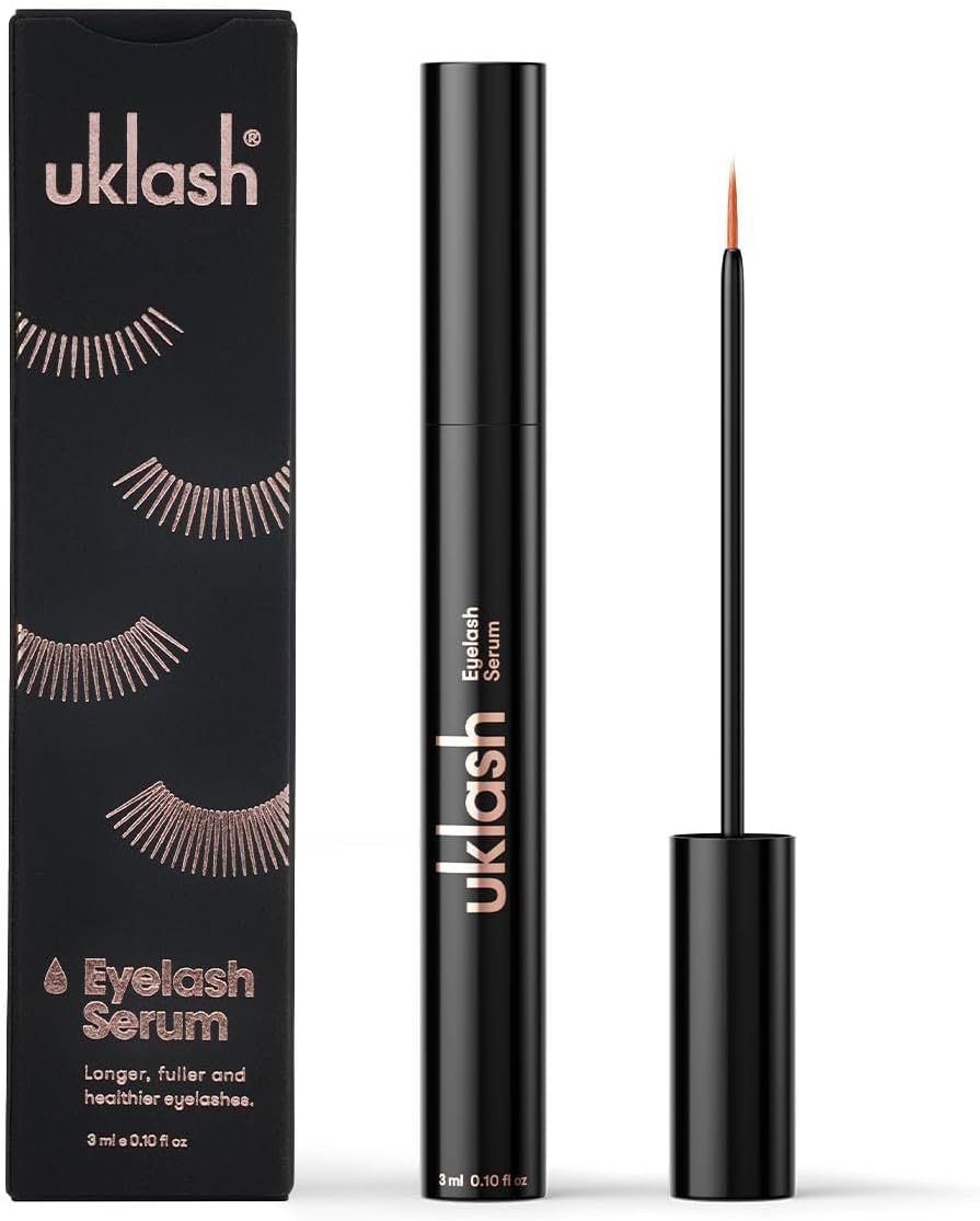 UKLASH Eyelash Growth Serum For Longer & Fuller Lashes - 3ml. Clinically Proven Formula for Naturally Longer Lashes and Extensions. Vegan & Cruelty-Free
