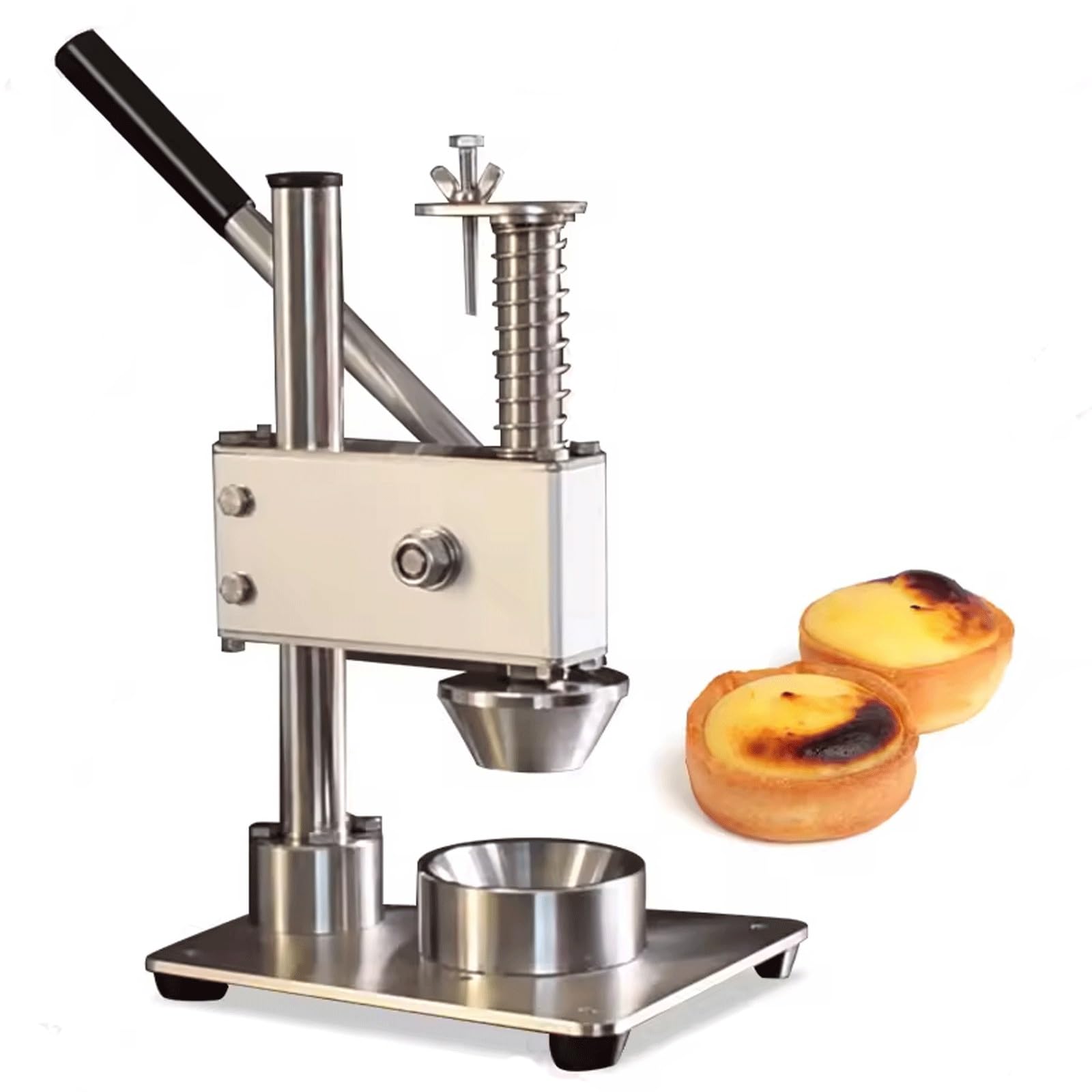 Manual Egg Tart Shell Pressing Machine, Commercial Egg Tart Forming Maker, Stainless Stain Tartlet Shell Molding Forming Machine, Muffin Cupcake Tins Moulds Tool for Home, Restaurant, Cake Shop