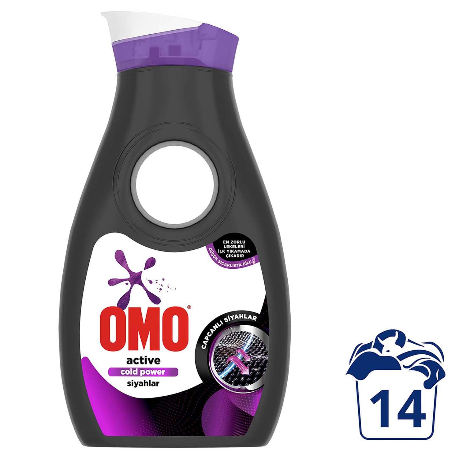 Omo Active Cold Power Siyahlar için Sıvı Çamaşır Deterjanı 910 ml
