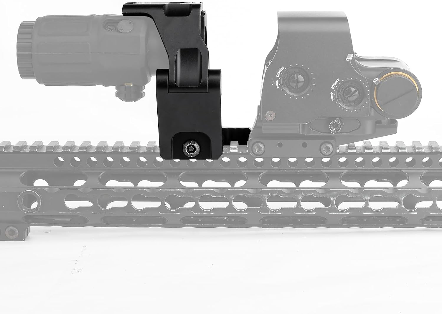 Fast FTC ET G33 G43 Magnifier Mount, Scope Fast Slide QD Flip Scope Mount Metal Riser Mount Base for 20mm Picatinny Weaver Rail