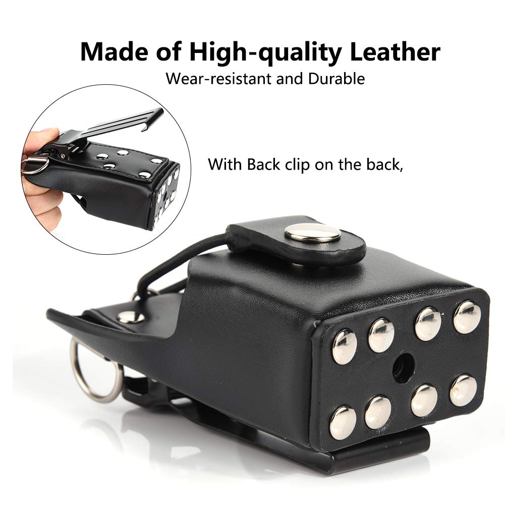 Custodia per Sacchetti Radio in Pelle per Gp328plus Gp338plug Gp344 GP388 con Schiena e Cordino pechera para radio radio holder chest Fodral
