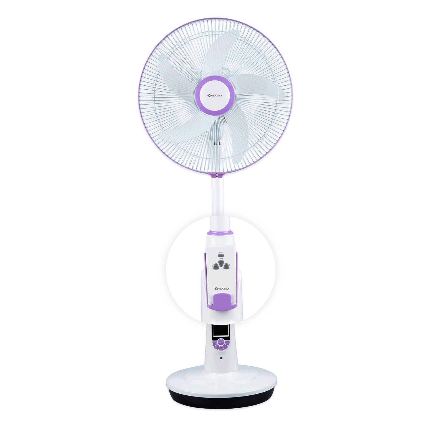 Nuvo 400 MM Table Cum Pedestal Fan For Home | Silent BLDC Motor | Remote Control Operation | 2 Yrs Warranty 【Plum Purple】