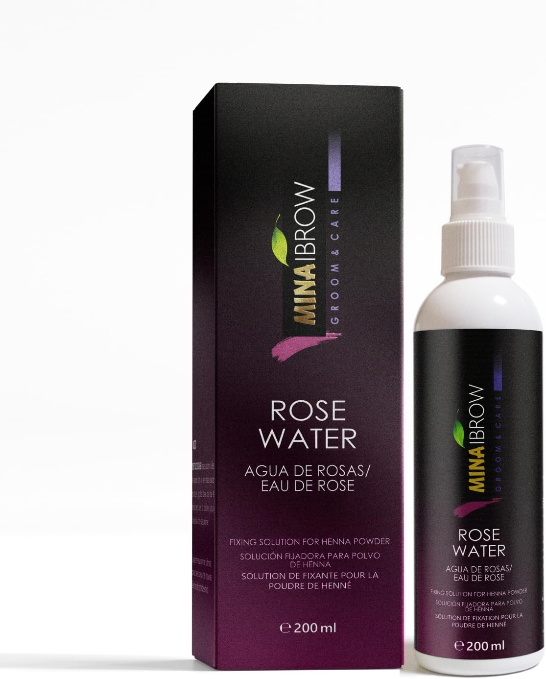 MinaiBrow MINA Rose Water Fixing Solution For Eyebrow Tint 200Ml