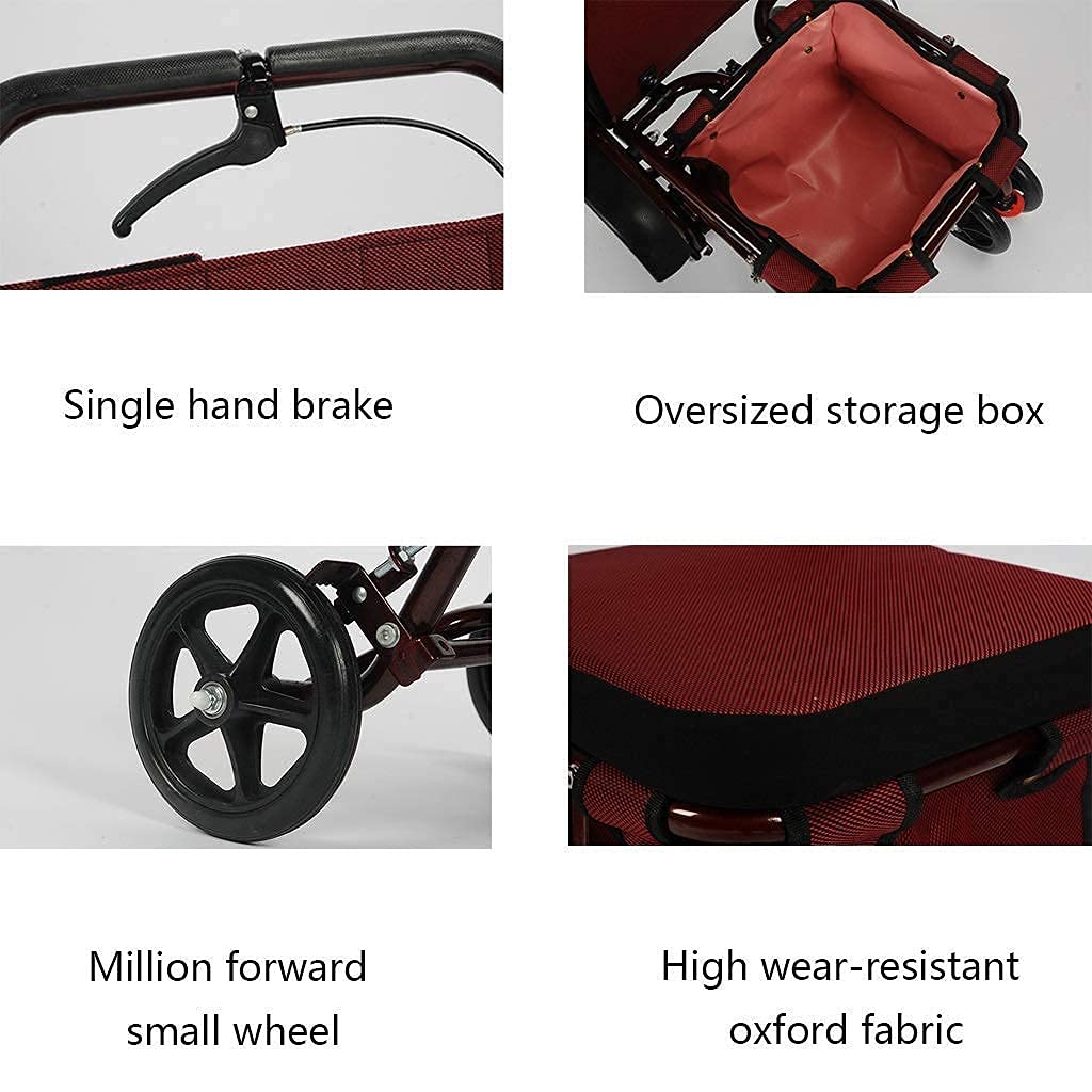 Chodziki, rollatory/ramy spacerowe Walker Rollator/walker Rollator dla osób starszych Zakupy/walker Rollator z siedziskiem i koszykiem Lekki wózek na zakupy Old Man Walker Składany wózek na zakupy