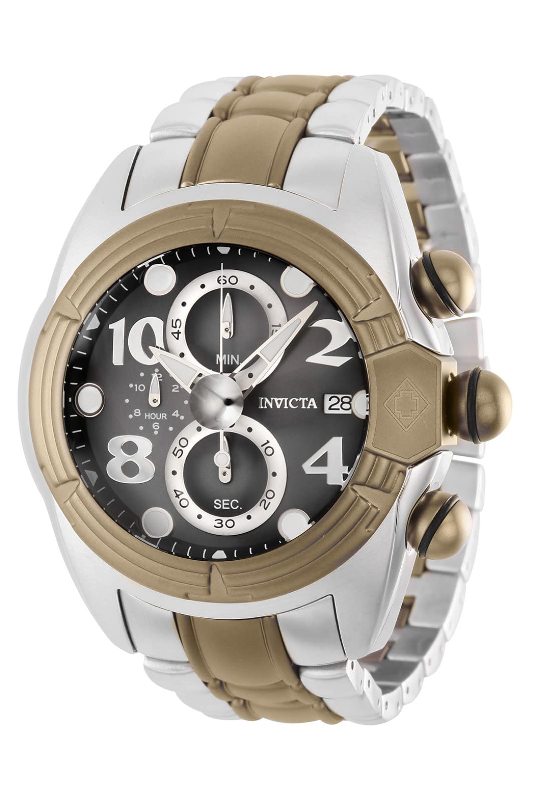 Invicta 35267 Men's 52mm Lupah Diver Quartz Chronograph Khaki Two Tone Stainless Steel Bracelet Watch