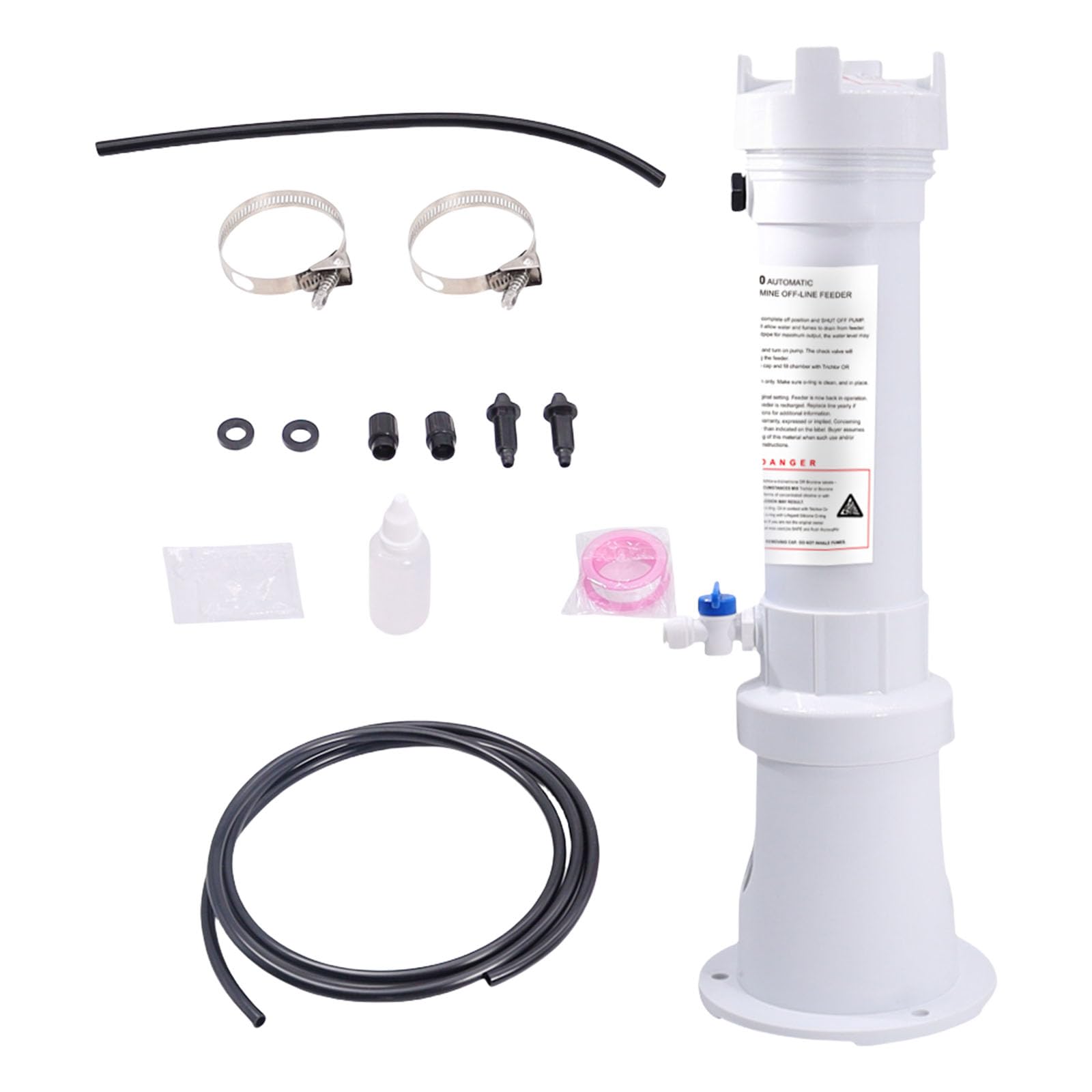 Chlorinateur de piscine avec soupapes de commande et base R171016 Distributeur de chlore étanche pour une purification efficace de l'eau