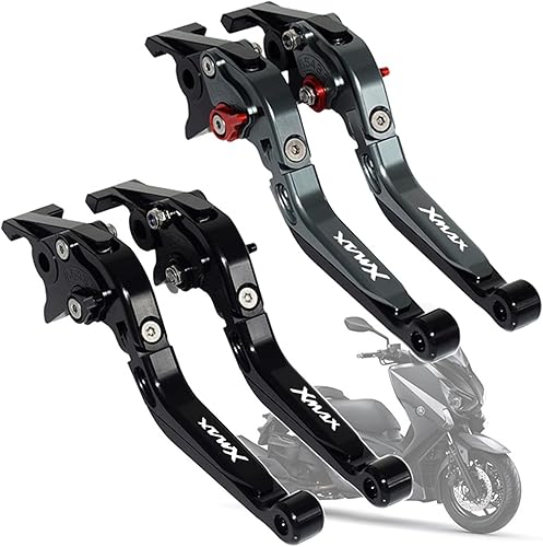 Miniatura 9 de HHMTSH Powersports - Palancas de freno para Yamaha Xmax 250 Xmax 300 Xmax 125 Xmax 400 X-MAX 300 ajustable plegable extensible scooter freno