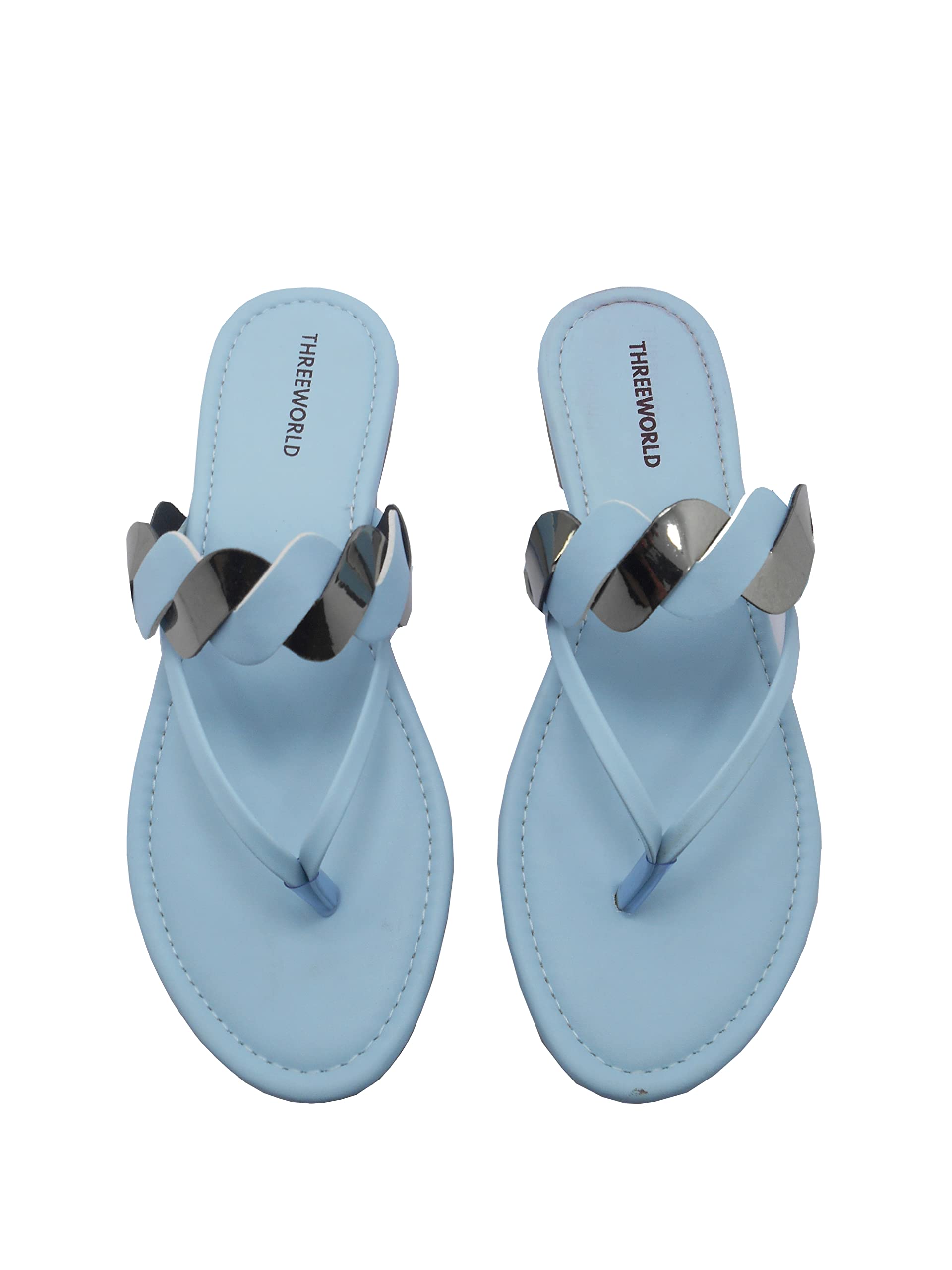 Threeworld Womens Famous Rajasthani Latest Sandal (Skyblue, numeric_8) (B0BMG5M4XZ) Amazon Price History, Amazon Price Tracker