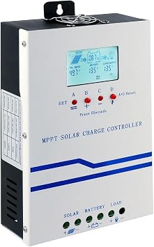 60A MPPT Solar Charge Controller 12V 24V 36V 48V Auto Max PV Input 144Vdc for Lead Acid Lithium Battery