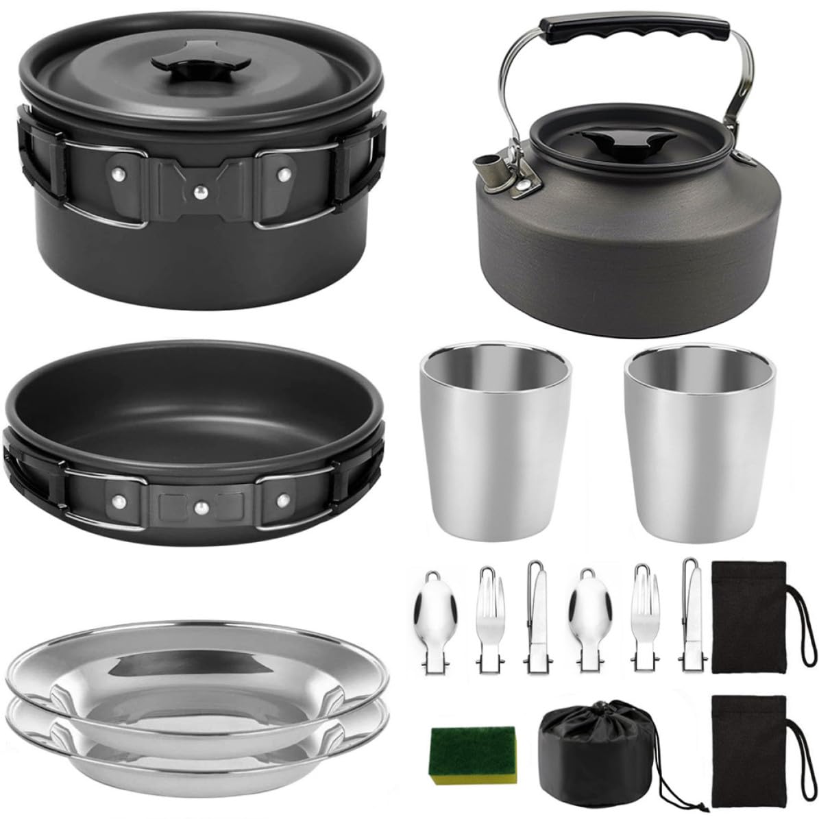 Juego Portátil de Cocina para 2-3 para Exteriores Personas